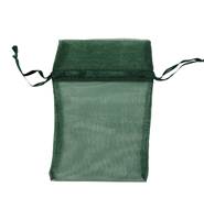 DARK GREEN ORGANZA DRAWSTRING BAGS 27232-BX